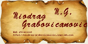 Miodrag Grabovičanović vizit kartica